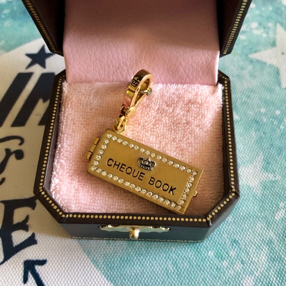 Juicy Couture Jewelry - Juicy Couture Rare Cheque Book Gold Charm w/ Box Juicy Couture Jewelry - Juicy Couture Rare Cheque Book Gold Charm w/ Box
